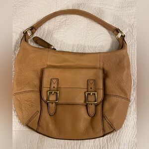 Tan Fossil Soft Leather Women's Shoulder Bag